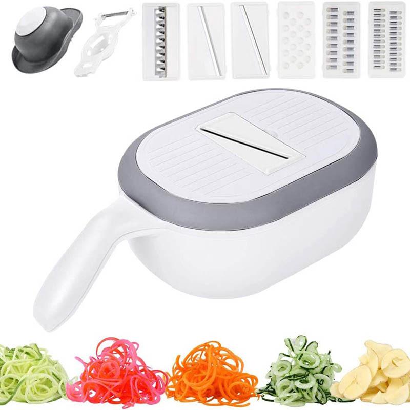 千切り 多機能野菜 果物 スライサー カッター 6つの交換可能な刃 ジャガイモ切り機 皮むき器 セット薄切り 玉ねぎ チーズ 野菜 ナッツ 生姜などを刻む Jsww Cd01 Kingyama 通販 Yahoo ショッピング