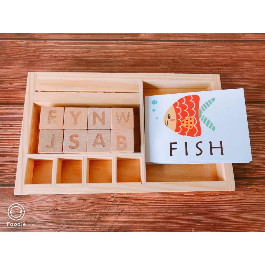 英語玩具 モンテッソーリ 子供 知育玩具 玩具 フラッシュカード 木製