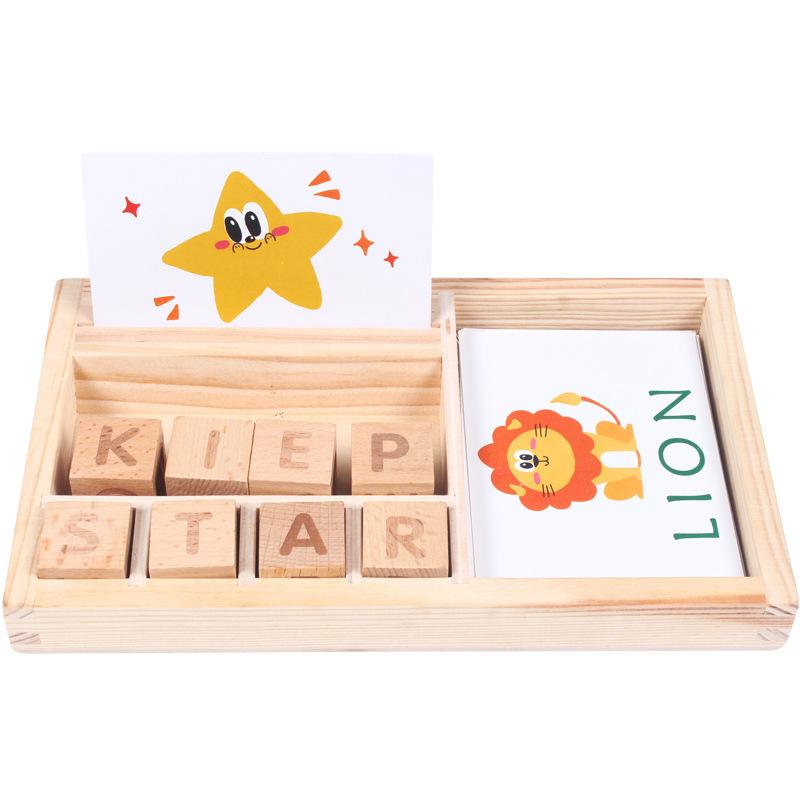 英語玩具 モンテッソーリ 子供 知育玩具 玩具 フラッシュカード 木製