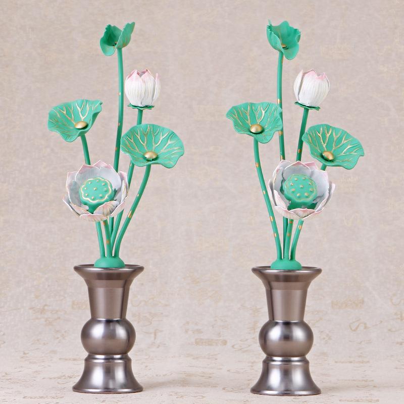 常花 仏花 常花セット 花立 お仏壇用仏具 蓮花 はすはな 花立付き 2個