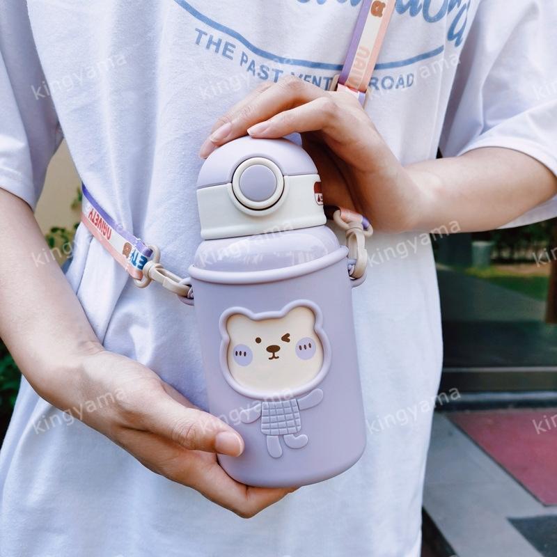 子供専用水筒 魔法瓶 ストロー付き カップ キッズ ベビー かわいい キッズボトル ステンレス 保冷 保温 通学 コップ付き 450ml ボトル 可愛い 通園 送料無料 Jszg Bz1 Kingyama 通販 Yahoo ショッピング