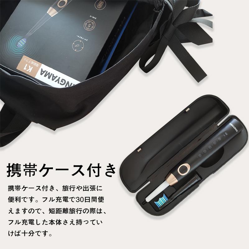 電動歯ブラシ ソニック歯ブラシ 替えブラシ8本 おすすめ 改良版 本体 歯間ブラシ付 音波歯ブラシ Ipx7防水 五つモード Usb充電 口内ケア 携帯ケース付 携帯便利 Xx Ddys 01 Kingyama 通販 Yahoo ショッピング
