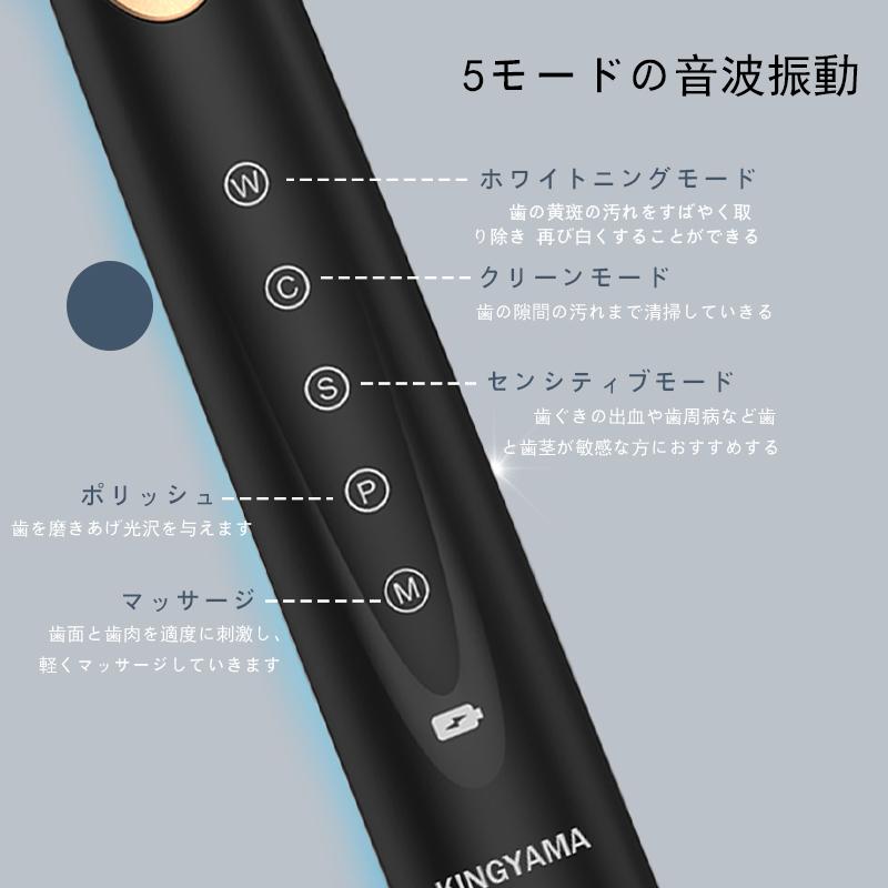 当日発送】電動歯ブラシ 人気 替えブラシ8本 KINGYAMA 音波