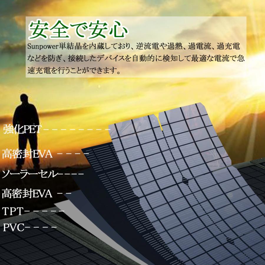 ソーラーパネル 110W SunPower単結晶 ソーラーチャージャー 太陽光発電