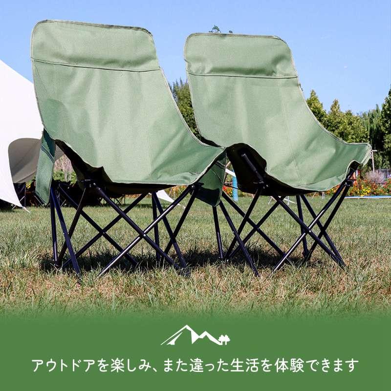 アウトドアチェア 折りたたみ 椅子 ハイバック キャンプいす 背もたれ 軽量 収納ケース付 キャンプ チェア  簡単組立 コンパクト キャンプ用品 アウトドア用品｜kingyu-jpshop｜02