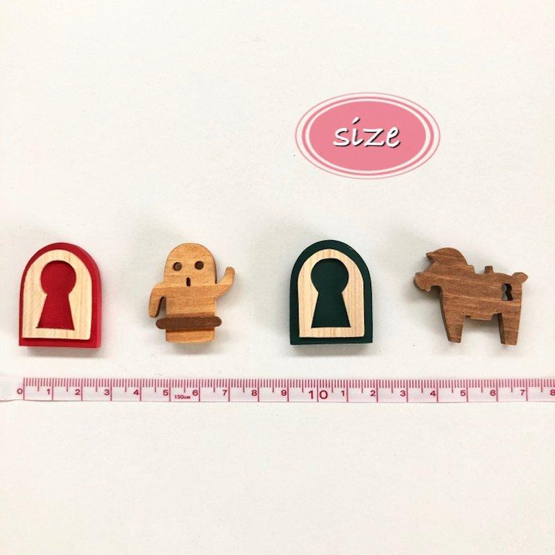 マグネット 木製 はにわ 埴輪 古墳 馬埴輪 ハニワ ひのき 木目