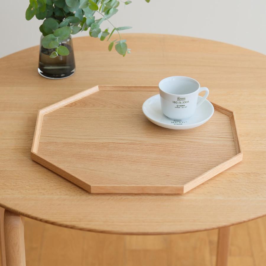 【Craftsmen】 ギャラリートレー 40cm 　八角形 大型 綺麗！！ Amazon｜八角形の大型木製トレー(ウォールナット)｜トレイ・盆