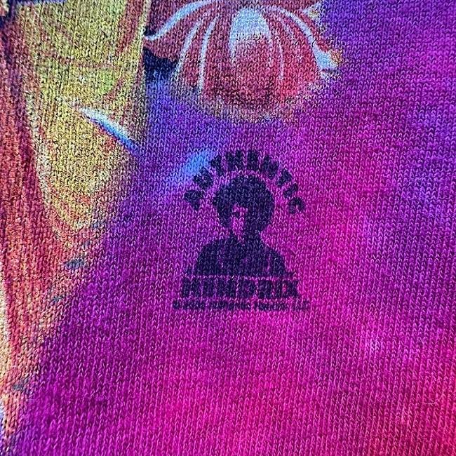 LIQUID BLUE　Jimi Hendrix　バンドTシャツ　2008年製　ジミヘン　ロック　タイダイ　プリント　丸首　星　人物　Jimi Hendrix Experience　古着｜kinji｜04