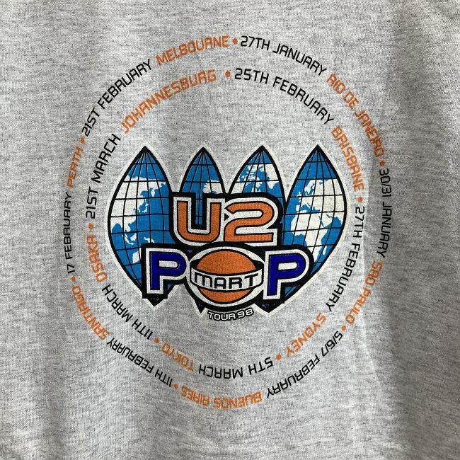 U2 POP MART　バンT　Tシャツ　90’s vintage　半袖　カットソー　トップス　クルーネック　コットン　プリント　ツアーT　(C)1997　古着｜kinji｜03
