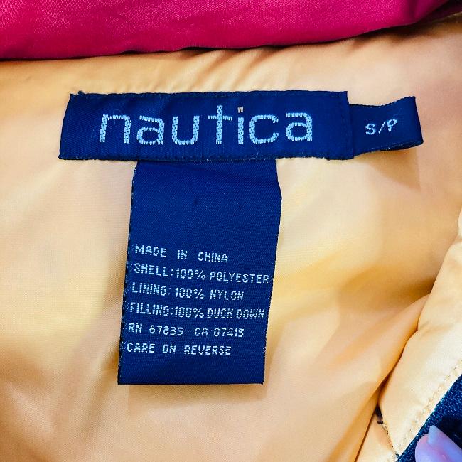 NAUTICA　ダウンジャケット　ナイロンジャンパー　アウター　ヘビー　ダックダウン　ラグラン　ハイネック　フルジップ　ブランドロゴ　ストリート　古着｜kinji｜05