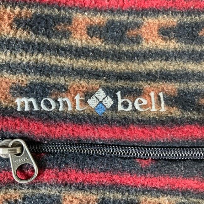 mont-bell　フリース　ジャケット　アウター　ハイネック　ハーフジップ　総柄　ワンポイント　ブランドロゴ　刺しゅう　日本製　アウトドア　古着｜kinji｜03