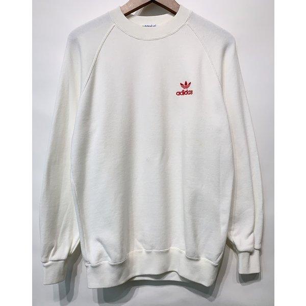 adidas スウェット トレーナー トップス ラグラン リブ袖 ワンポイント
