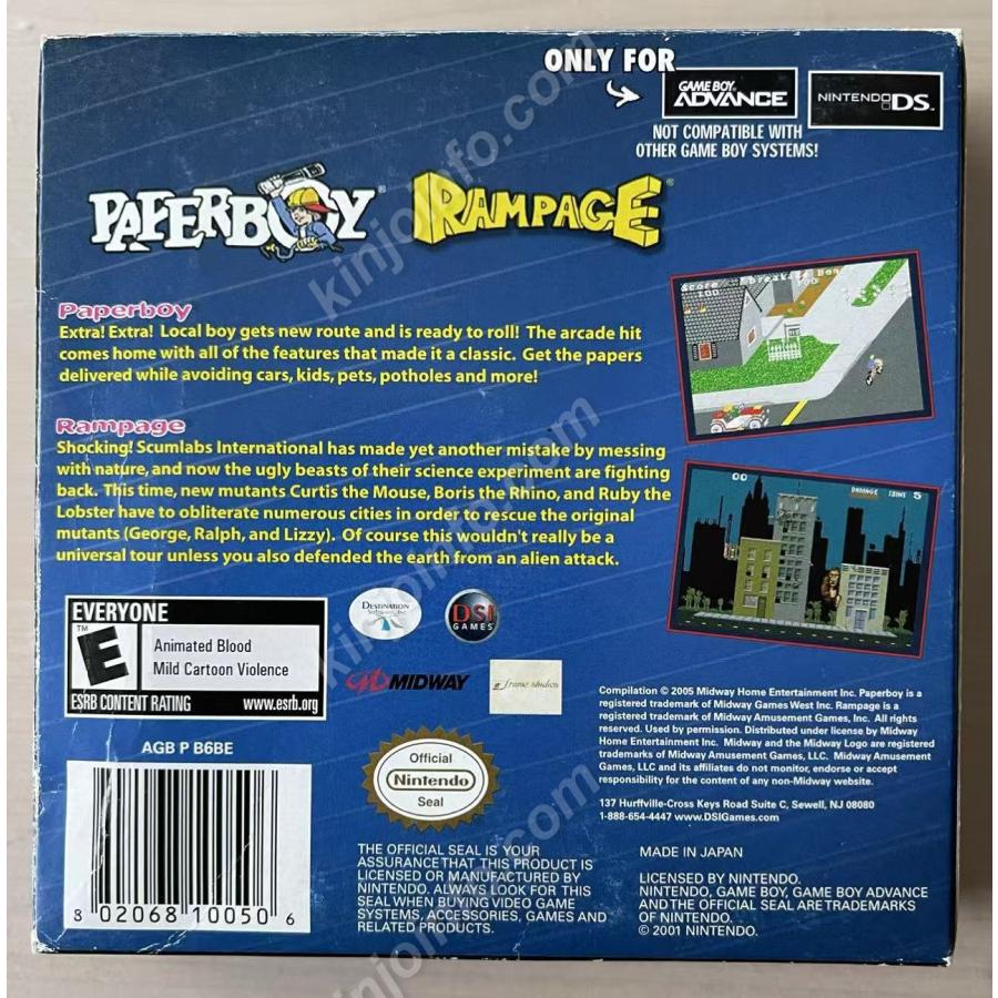 Paperboy Rampage（ペーパーボーイ ランページ）【中古美品・GBA北米版】 : kinjoinfoヤフー店 - 通販 ...