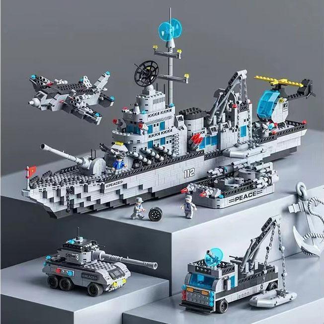 レゴ互換品 LEGO互換品 駆逐艦 1560粒 マイクラ風 ダークシティ マインクラフト風 1560粒 ブロック おもちゃ キッズ お誕生日 誕生日 誕生日プレゼント｜kinjoshoten｜02