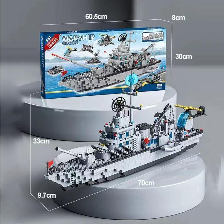 レゴ互換品 LEGO互換品 駆逐艦 1560粒 マイクラ風 ダークシティ マインクラフト風 1560粒 ブロック おもちゃ キッズ お誕生日 誕生日 誕生日プレゼント｜kinjoshoten｜05