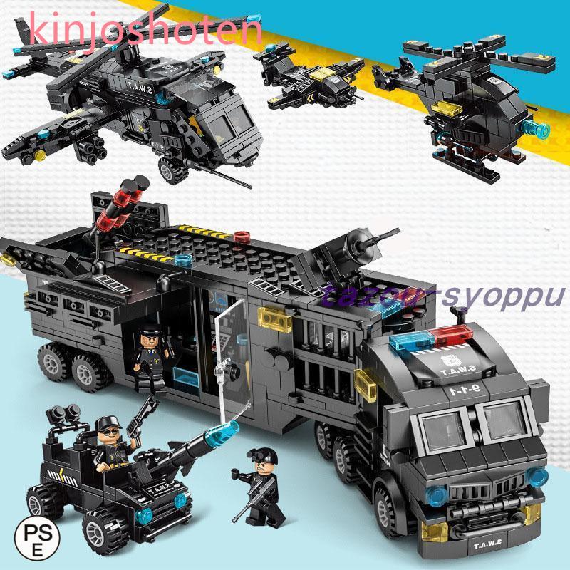 あす楽 レゴ互換ブロック ロボコップ 装甲車 戦闘機 LEGO互換品 SWAT 51種類変形可 ミニフィグ スワットチーム 知育玩具 ブロック 誕生日プレゼント 入園ギフト｜kinjoshoten｜02