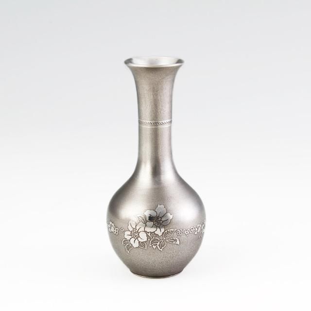 薩摩錫器 錫 花器 一輪挿し H16 Φ7.5 [No.124] 薩摩錫器工芸館 代引