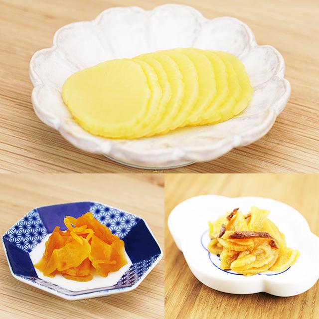 あかつき舎　漬け物セット（沢庵2・たくあんと生姜・寒干し）　4袋　　パケット送料無料 代引日時指定不可　漬け物 鹿児島県産大根 ご飯のおとも グルメ｜kinko-alliq-syokuhin｜02