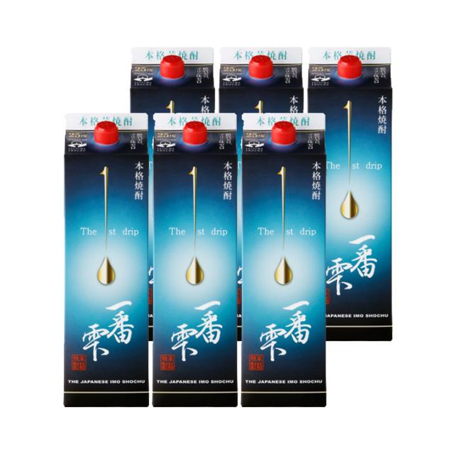 お買い得 一番雫 パック 25度 1800ml×6本 ケース 芋焼酎 大海酒造