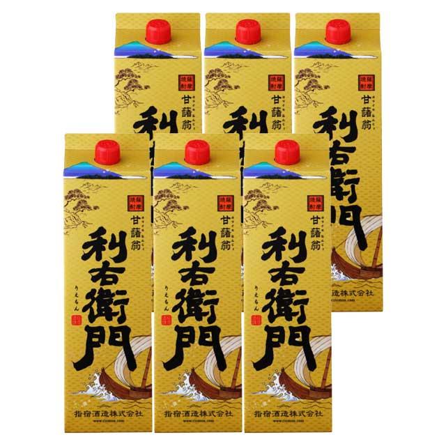 利右衛門パック25度1800ml×6本 芋焼酎 指宿酒造 ケース買い※北海道 