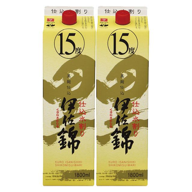 黒伊佐錦 仕込水割り 15度 1800ml×2本 芋焼酎 大口酒造※北海道