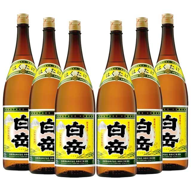 白岳 25度 パック 1800ml×6本 米焼酎 高橋酒造 球磨焼酎 ケース買い