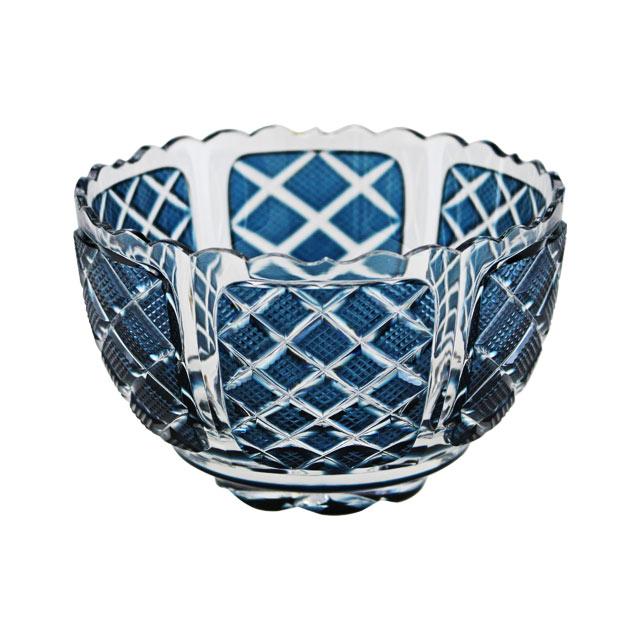 伝匠 薩摩切子 向付鉢 藍 : オーリックヤフー店 - 通販 - Yahoo