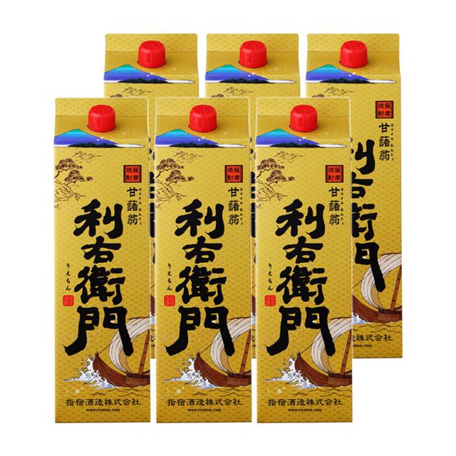 利右衛門 25度 パック 1800ml×6本 セット 芋焼酎 指宿酒造 