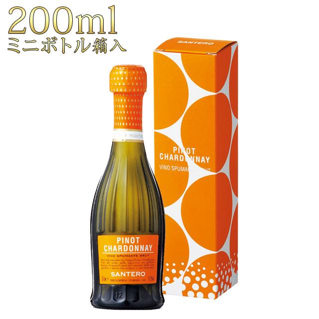 サンテロ ピノ・シャルドネ ピッコロサイズ200ml スパークリングワイン 辛口 ギフト包装品｜kinko｜04