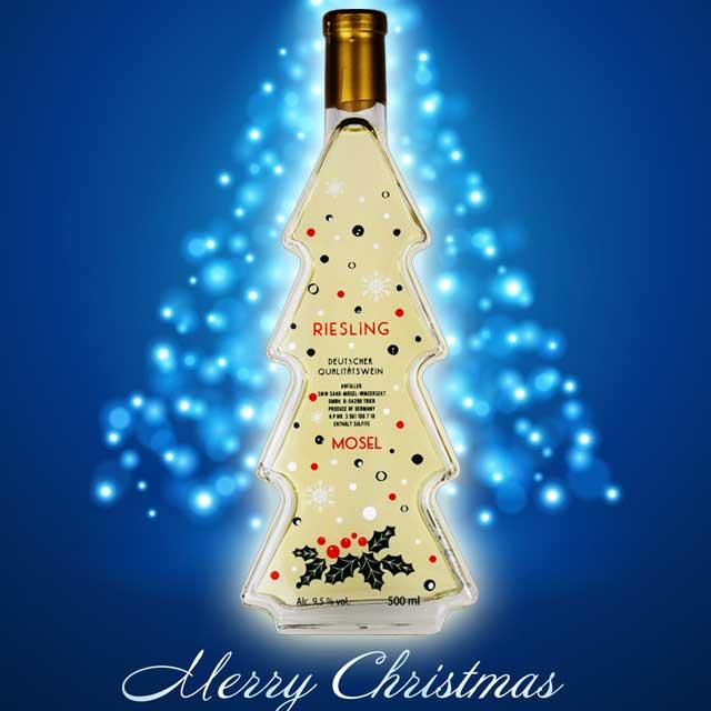 クリスマスワイン クリスマスツリーボトル 赤白ロゼ3本セット ドイツ