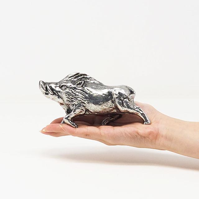 薩摩錫器 錫 置物 干支 亥 (イノシシ) 186C-12 薩摩錫器工芸館 代引