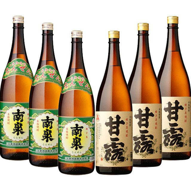 種子島　芋焼酎1800ml ３本まとめ売り　甘露　南泉　一升びん 種子島焼酎 飲み比べセット しま甘露・南泉 1800ml × 各3本 計6本
