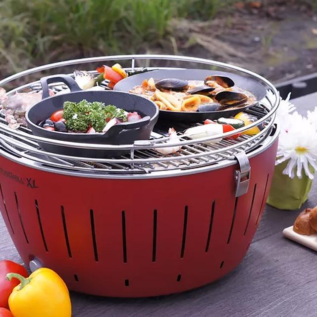 ロータスグリル XLサイズ お試し炭付 USB対応 グレー BBQグッズ 
