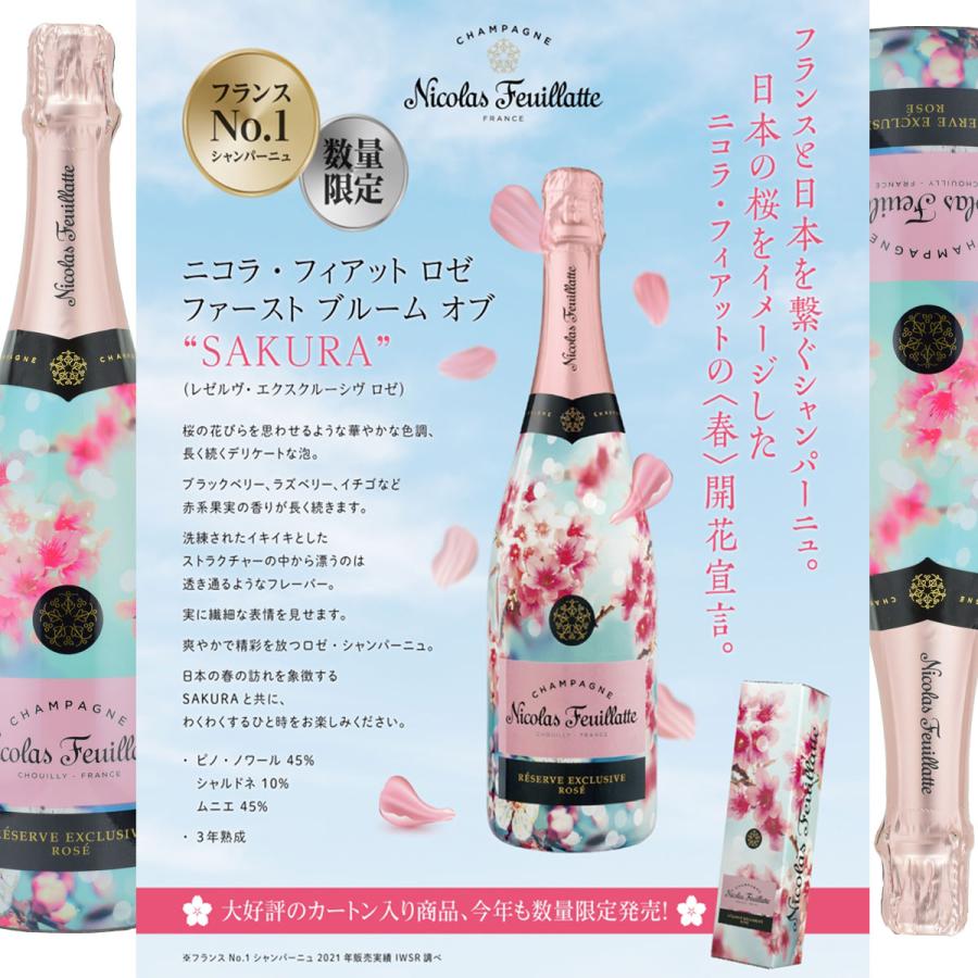 ニコラ・フィアット　ロゼ　ファースト ブルーム　オブ　“SAKURA サクラ”　750ml箱入り　シャンパン｜kinko｜05