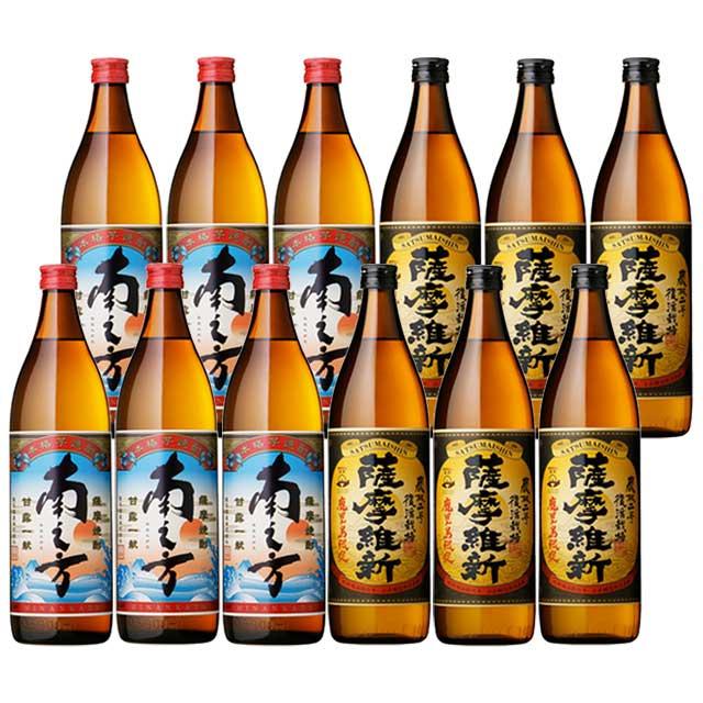 鹿児島限定芋焼酎セット(南之方・薩摩維新)900ml×各6本 計12本※北海道