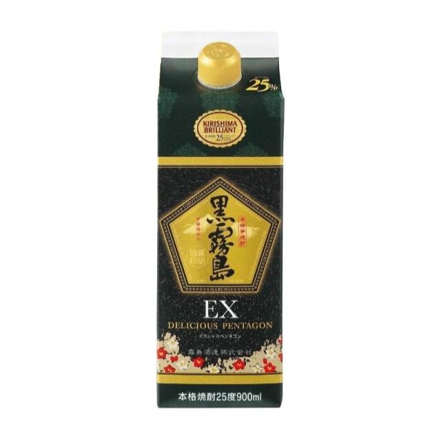 黒霧島EX 25度 900ml×12本 パック 芋焼酎 霧島酒造※北海道・東北エリア