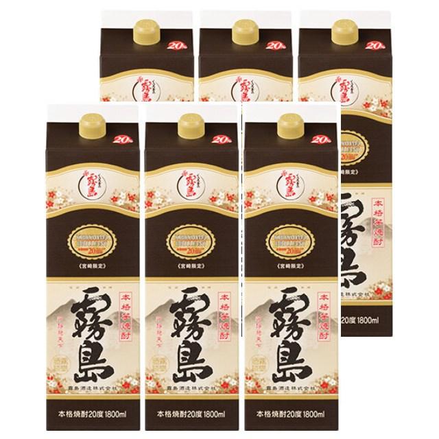 宮崎限定 霧島 パック 20度 1800ml×6本 芋焼酎 霧島酒造※北海道・東北