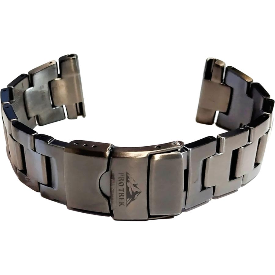 PRO TREK 【濃いグレー】カシオプロトレック PRW-50YT用チタンバンド