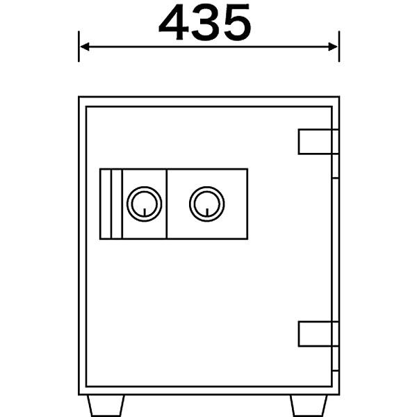 ダイヤセーフ Diamond Safe 耐火金庫 2キー・シリンダー錠 DW52-8