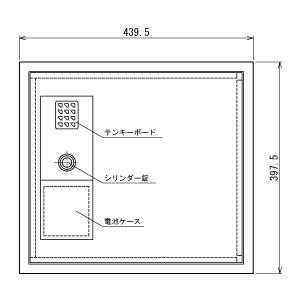 日本アイ・エス・ケイ 壁埋込型保管庫 テンキー＋リバーシブル錠 WLS-Eの画像
