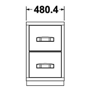 EIKO エーコー 耐火キャビネット A4対応2段 シリンダー錠 RA4-2Gの画像
