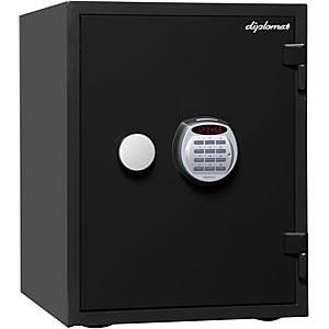 1時間耐火・耐水金庫 テンキー式 diplomat ディプロマット クリスタル A530R3WRBLACK ブラック_1