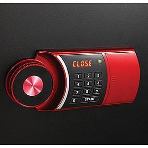 EIKO エーコー 耐火金庫 テンキー YES イエス・カラーセーフ レッド 