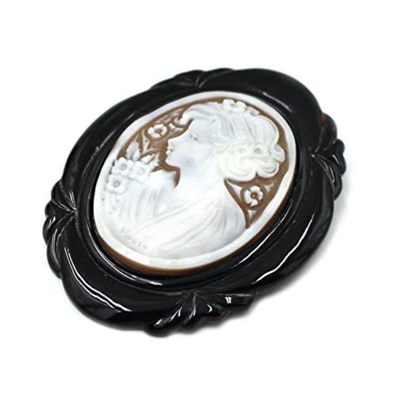 絶対一番安い 優しい女性の表情が素敵な のし等ギフト対応無料 落下防止シリコン付 ブローチ カメオ 本べっ甲枠 アンティーク シェルカメオ サードニクス レディースアクセサリー Www Zkteco Com Gt