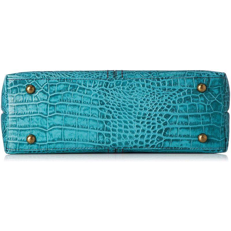 アプローズ 軽い 本革クロコ型押し 横長ハンドバッグ 27-3831 66ブルー 軽い 本革クロコ型押し 横長ハンドバッグ 66ブルー