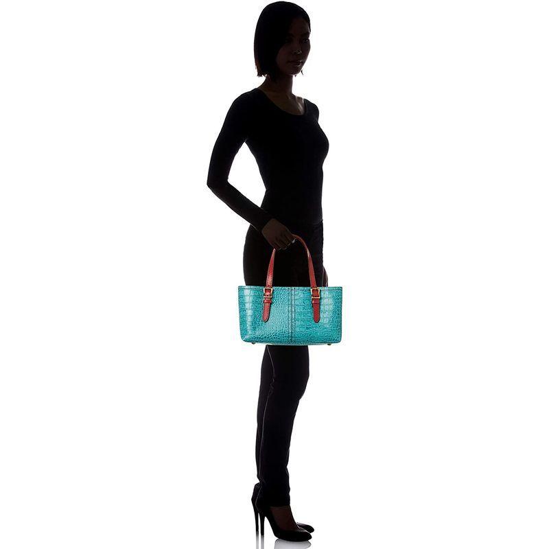 アプローズ 軽い 本革クロコ型押し 横長ハンドバッグ 27-3831 66ブルー 軽い 本革クロコ型押し 横長ハンドバッグ 66ブルー