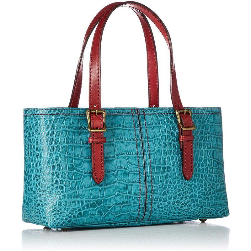 アプローズ 軽い 本革クロコ型押し 横長ハンドバッグ 27-3831 66ブルー 軽い 本革クロコ型押し 横長ハンドバッグ 66ブルー