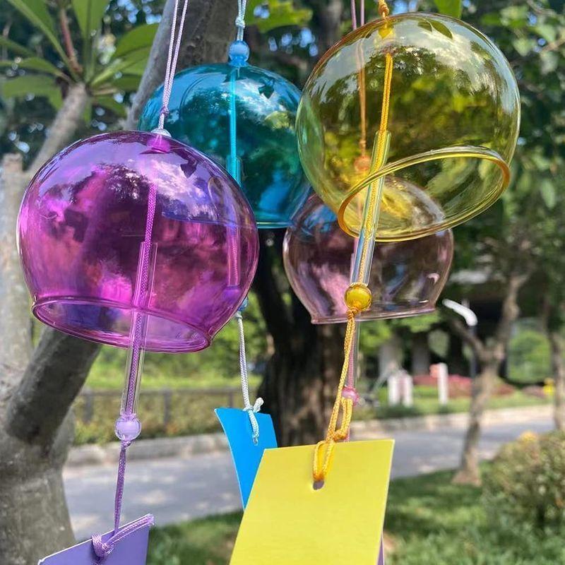 江戸風鈴 ガラス風鈴 手作り風鈴 カラフル 四個セット 涼を楽しむ夏の風物詩 おしゃれ インテリア おみやげ ギフト 贈り物 飾り物 短冊 きんもくせい 通販 Yahoo ショッピング