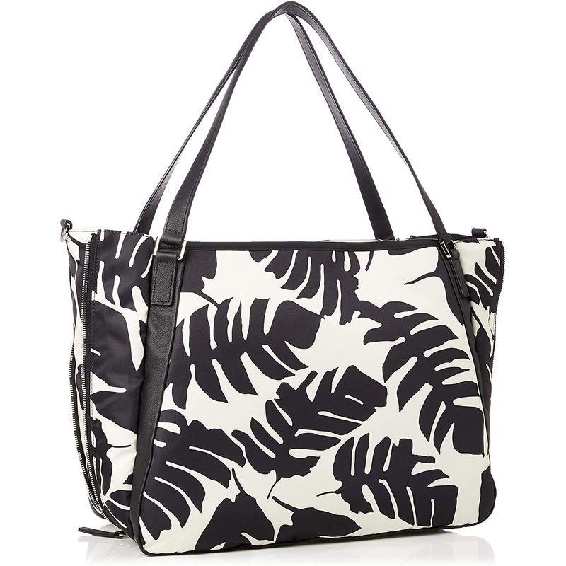 イザック ボタニカル柄2wayすっきりトート Lサイズ Y01-01-13 ホワイト ボタニカル柄2wayすっきりトート Lサイズ Y01 ホワイト