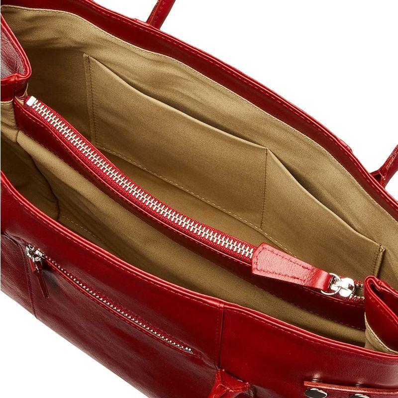 クリシェ 本革 トートバッグ(S)(ビジネス) A413 レッド 本革 トートバッグ ビジネス A413 レッド